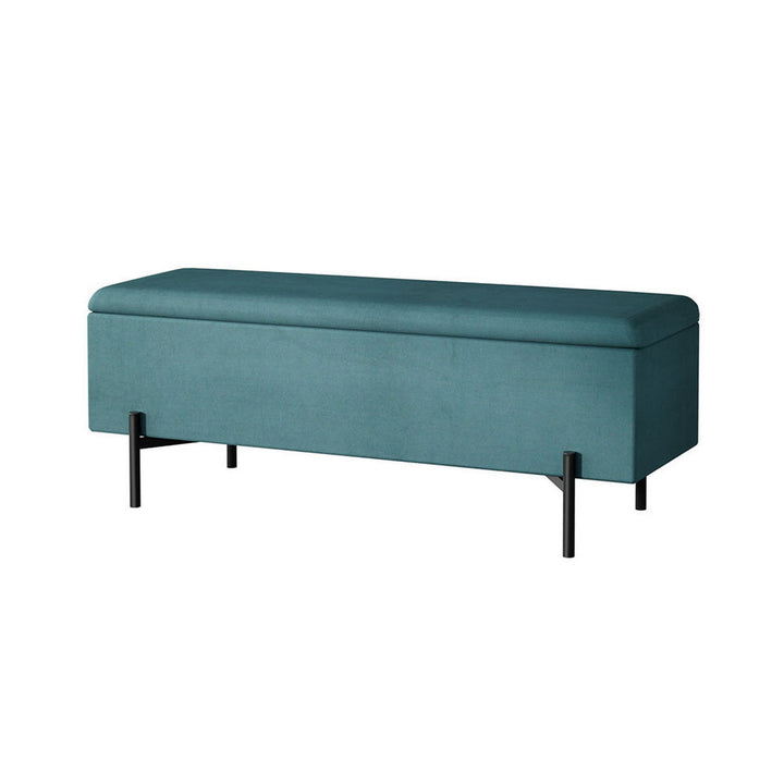 Comforstation Velvet Green Storage Ottoman Blanket Box 140cm