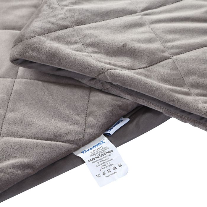 Winston Weighted Soft Blanket 11KG Adults Size Anti-Anxiety Gravity - Grey