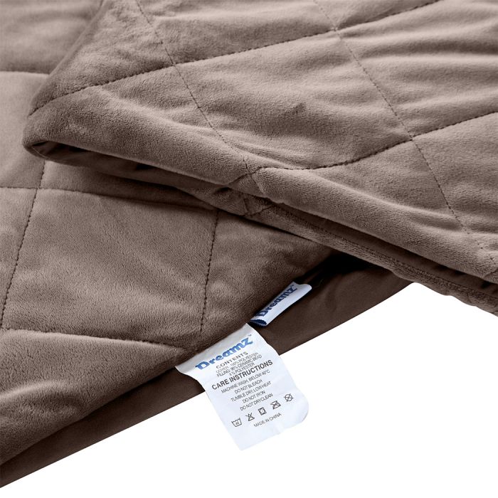 Winston Weighted Soft Blanket 9KG Anti-Anxiety Gravity - Brown