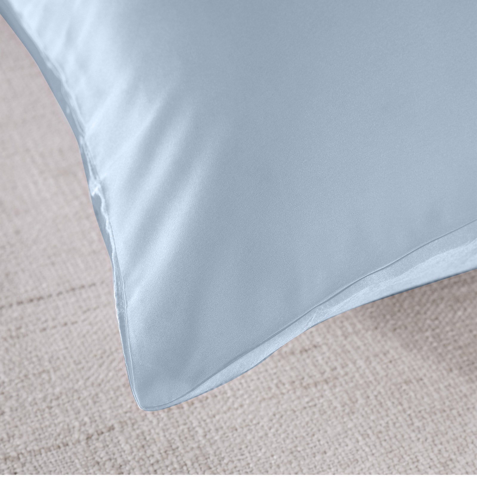 SINGLE Pure Silk Pillow Case - Soft Blue
