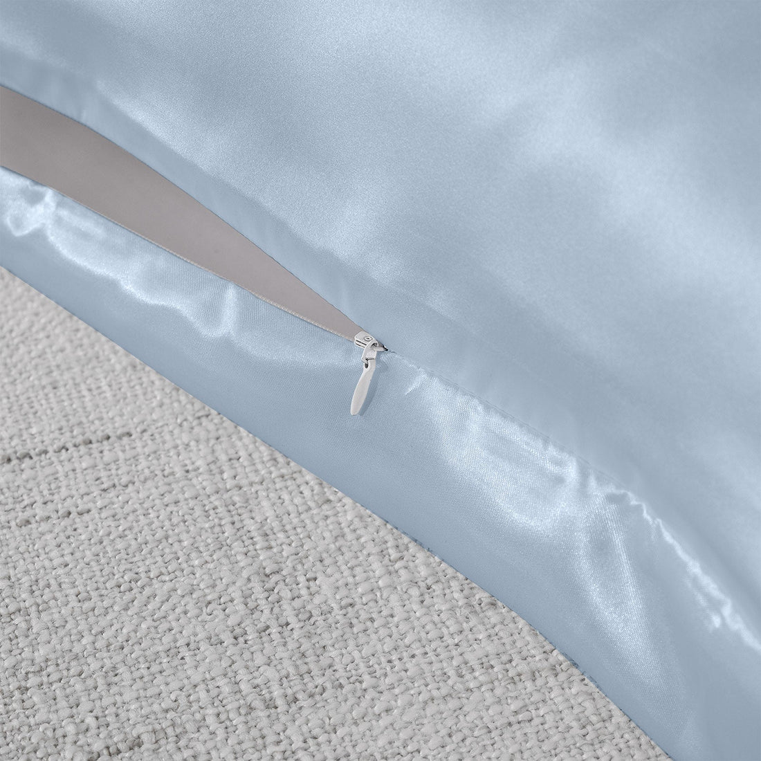 SINGLE Pure Silk Pillow Case - Soft Blue