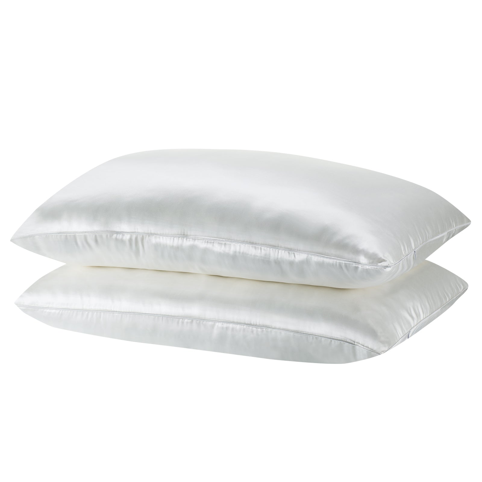 51x76cm Mulberry Silk Pillow Case Twin Pack - Silver