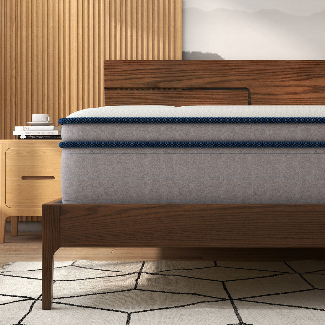 Devon 30cm Bamboo Knitted Fibre Pocket Spring Mattress - Double