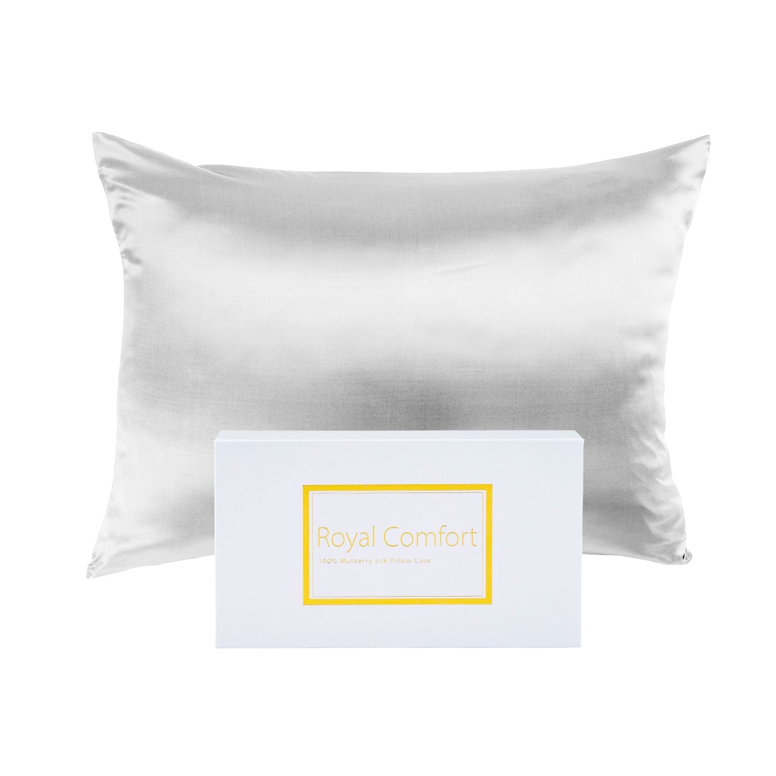 Pure Silk Pillow Case - Silver