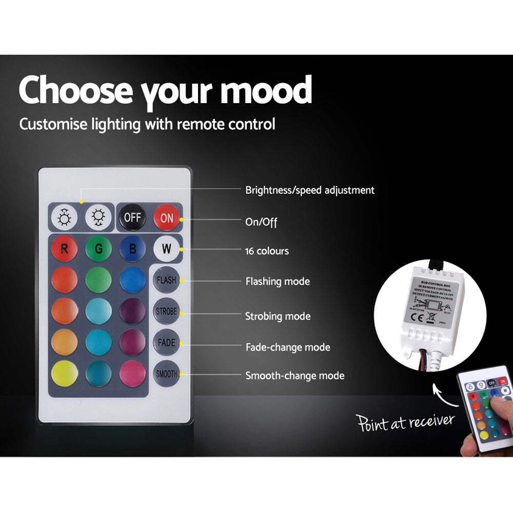 Comforstation LUMI Double Gas Lift Bed Frame with LED Storage