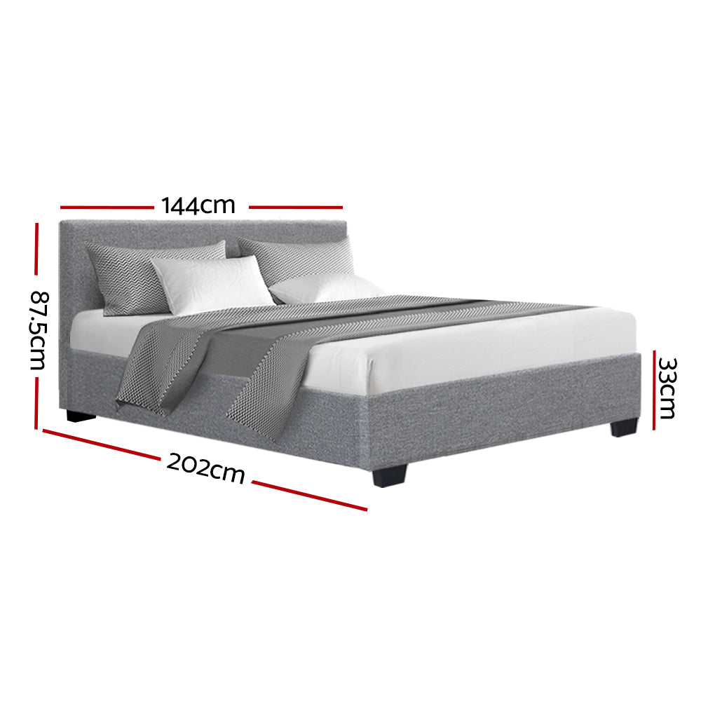 Comforstation Nino Double Gas Lift Bed Frame in Grey