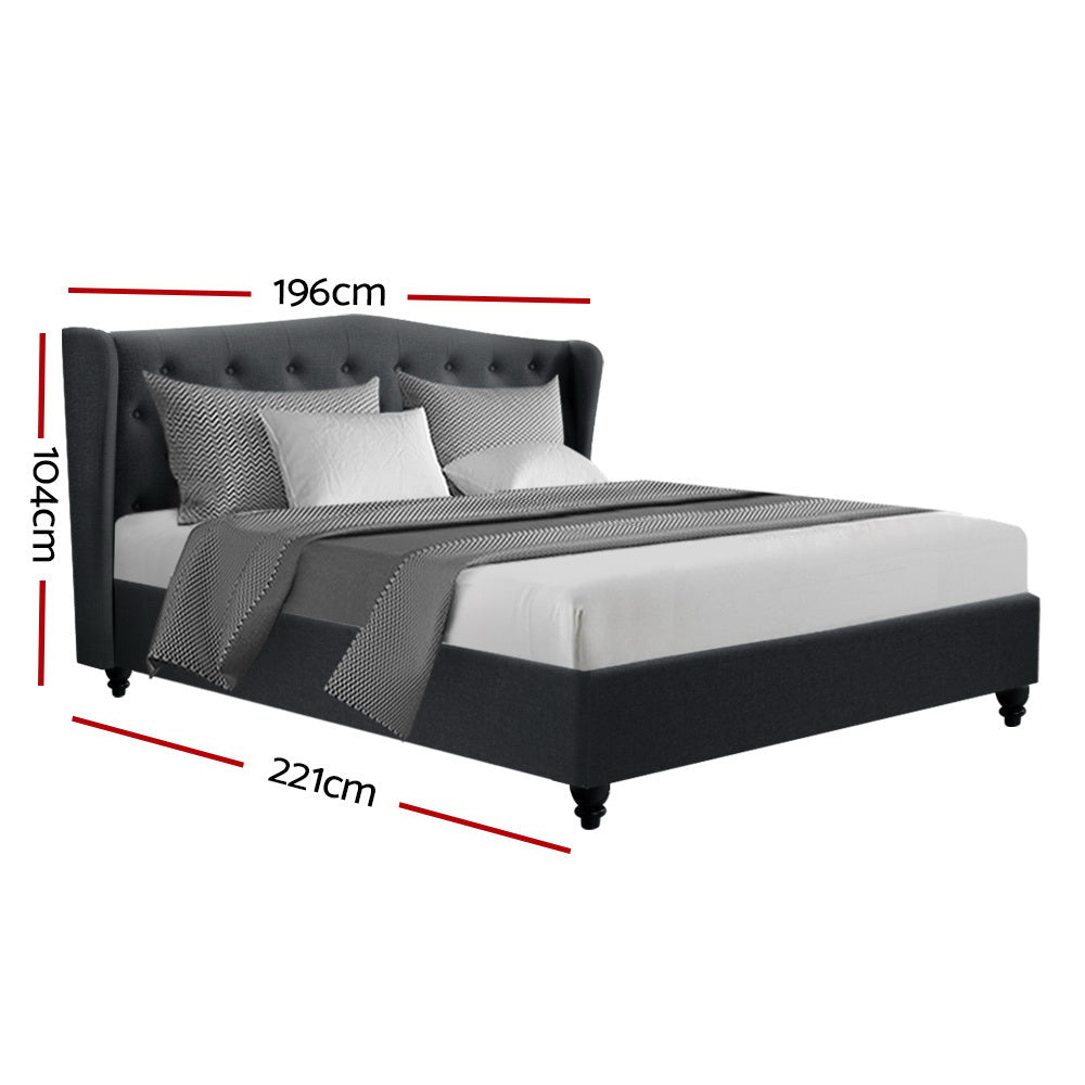 Comforstation King Size Charcoal Bed Frame