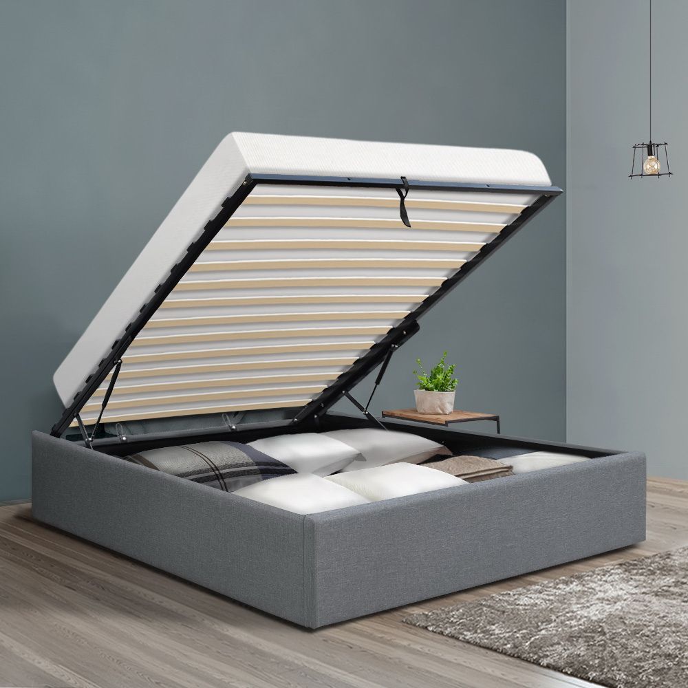 Comforstation King Single Gas Lift Bed Frame – Grey