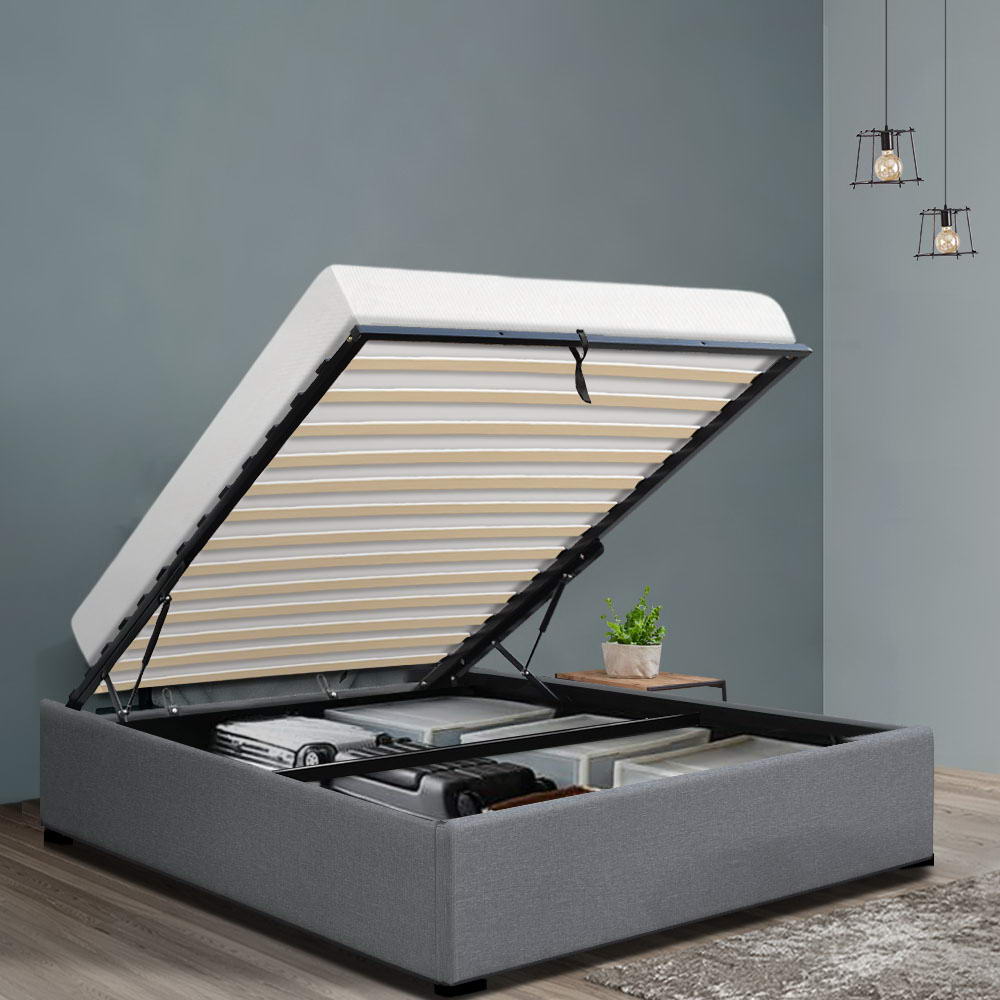 Comforstation King Single Gas Lift Bed Frame – Grey