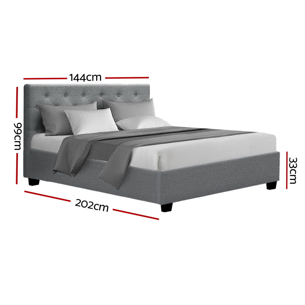 Comforstation Vila Gas Lift Bed Frame - Double Size - Grey