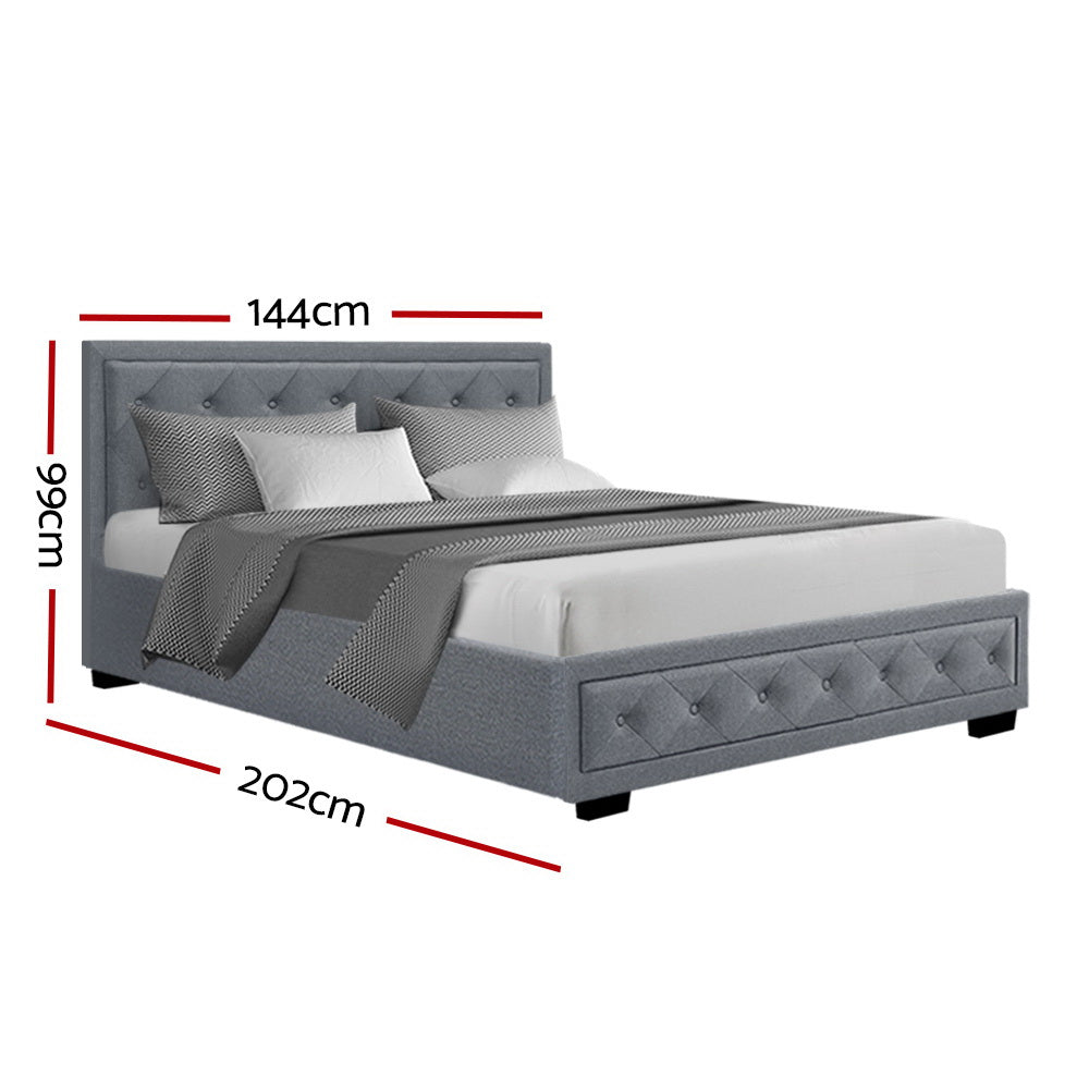 Comforstation Tiyo Double Gas Lift Bed Frame - Grey