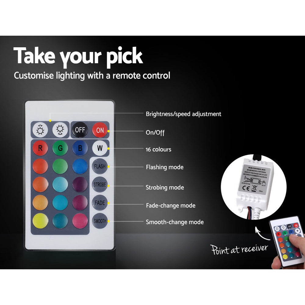 Comforstation LUMI King Single Gas Lift LED Bed Frame Black