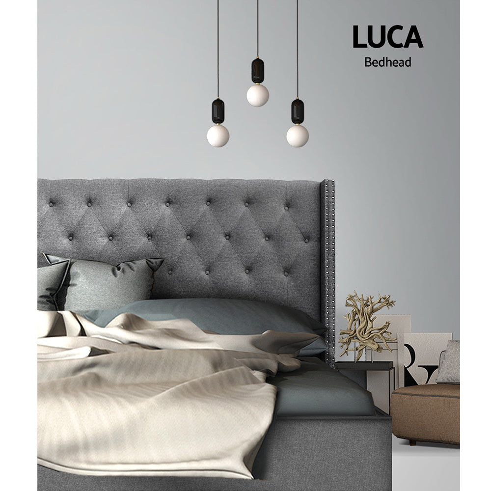 Comforstation Luca Grey King Size Winged Bedhead