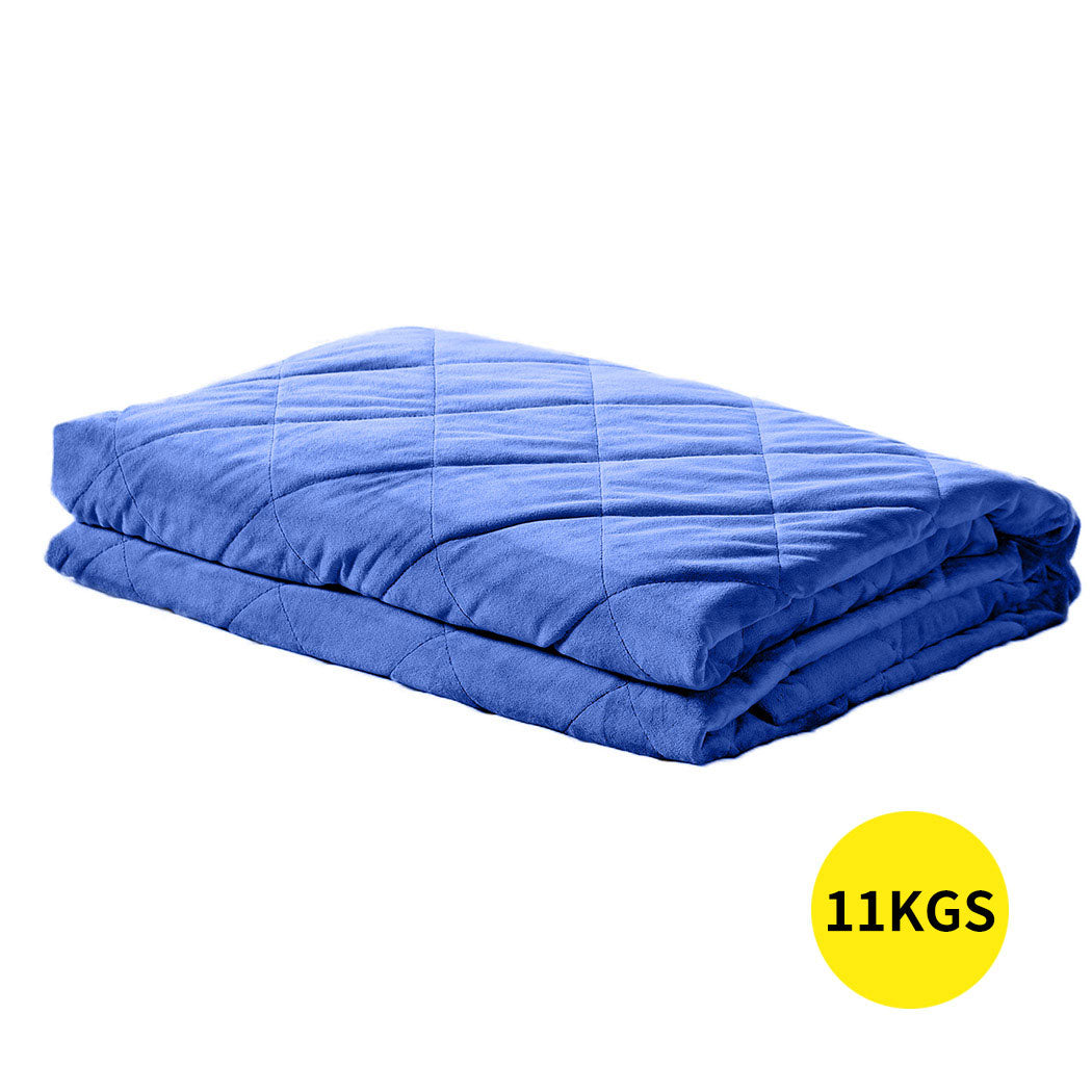 Winston Weighted Soft Blanket 11KG Adults Size Anti-Anxiety Gravity - Blue