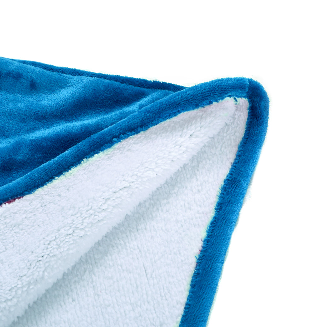 Winona Soft Blanket Plush Warm Fleece Sherpa Hoodie Sweatshirt Huggle Pajamas - Navy