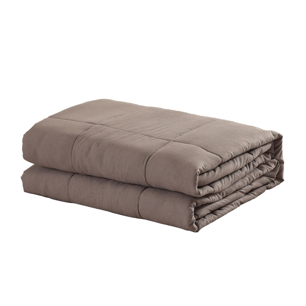 Whitman Weighted Soft Blanket Heavy Gravity Deep Relax 9KG Adult Double - Brown