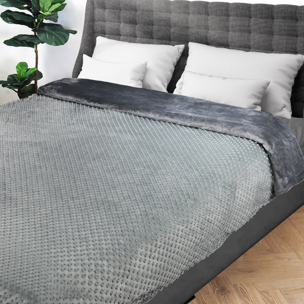 Whalen Weighted Soft Blanket Cover Quilt - Grey