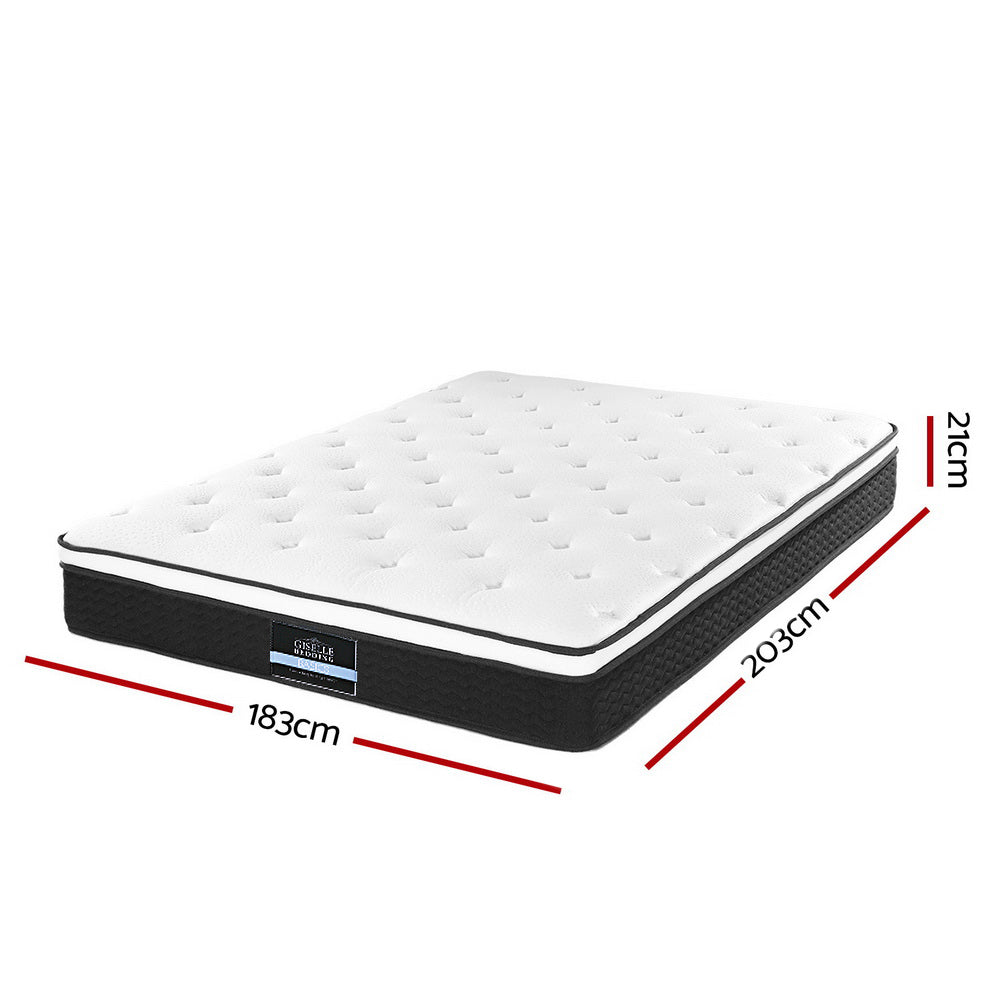 Siena 21cm Thick Euro Top Spring Mattress - King