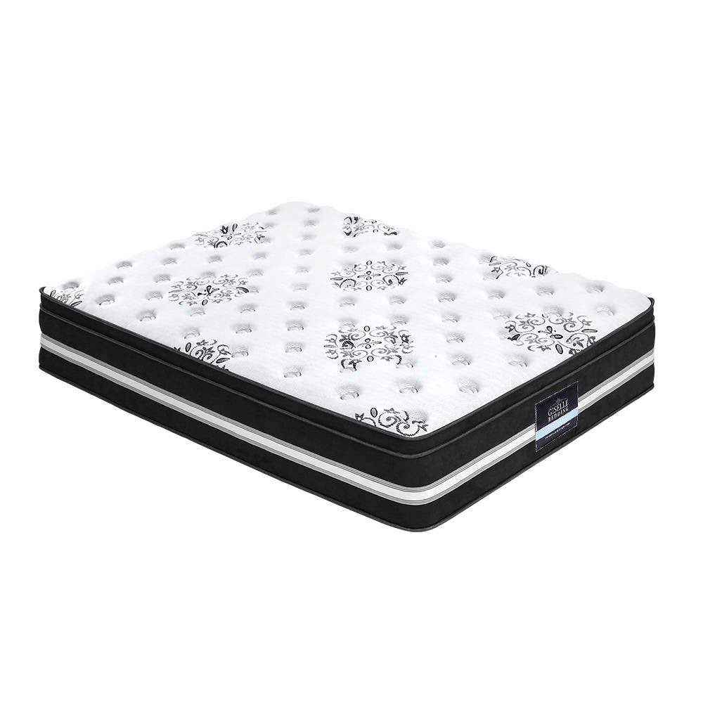 Eleya 34cm Thick Euro Top Cool Gel Pocket Spring Mattress - Double