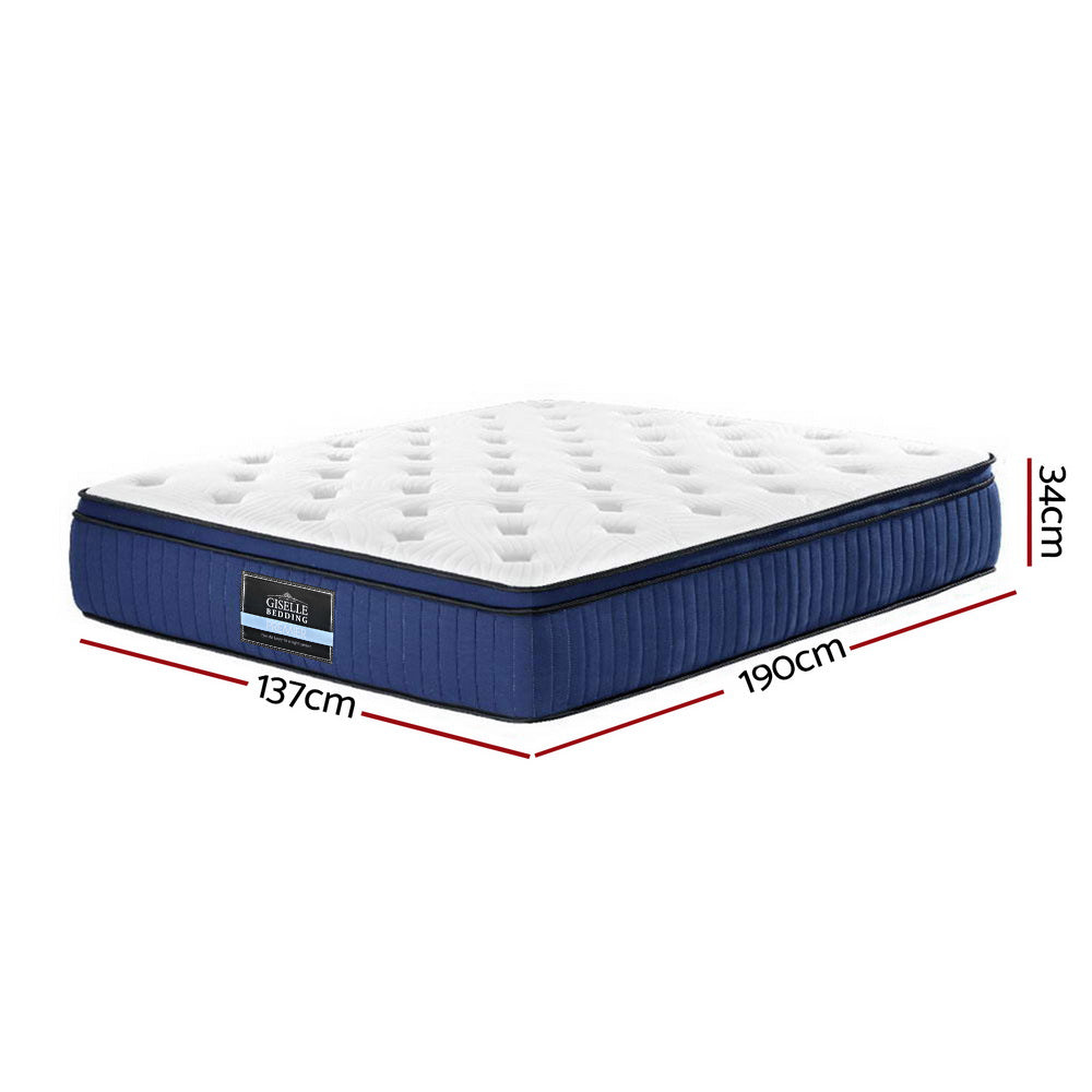 Ava 34cm Thick Euro Top Cool Gel Pocket Spring Mattress - Double