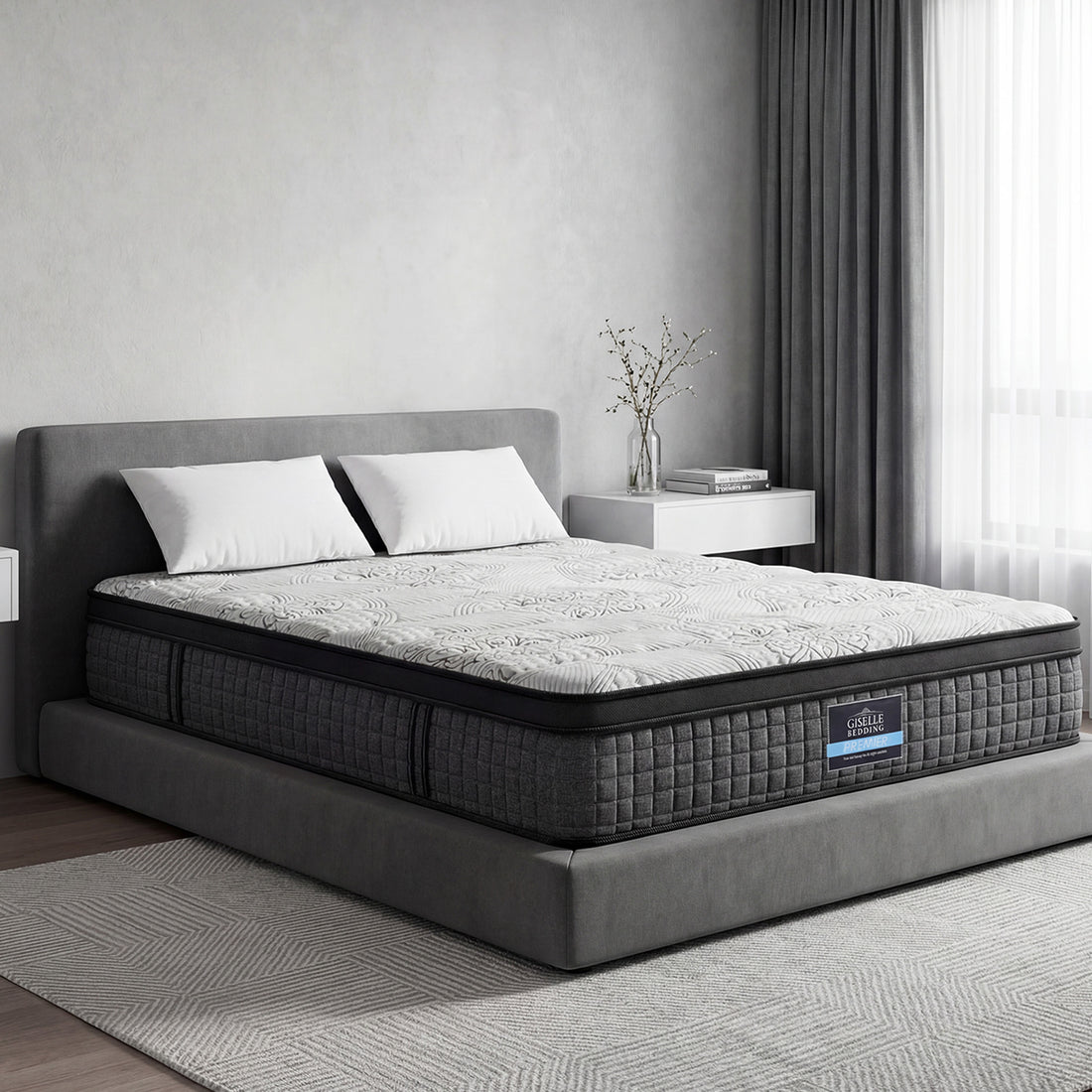 Chelsea 34cm 9-Zone Pocket Spring Latex Foam Medium Firm Euro Top Mattress - Double