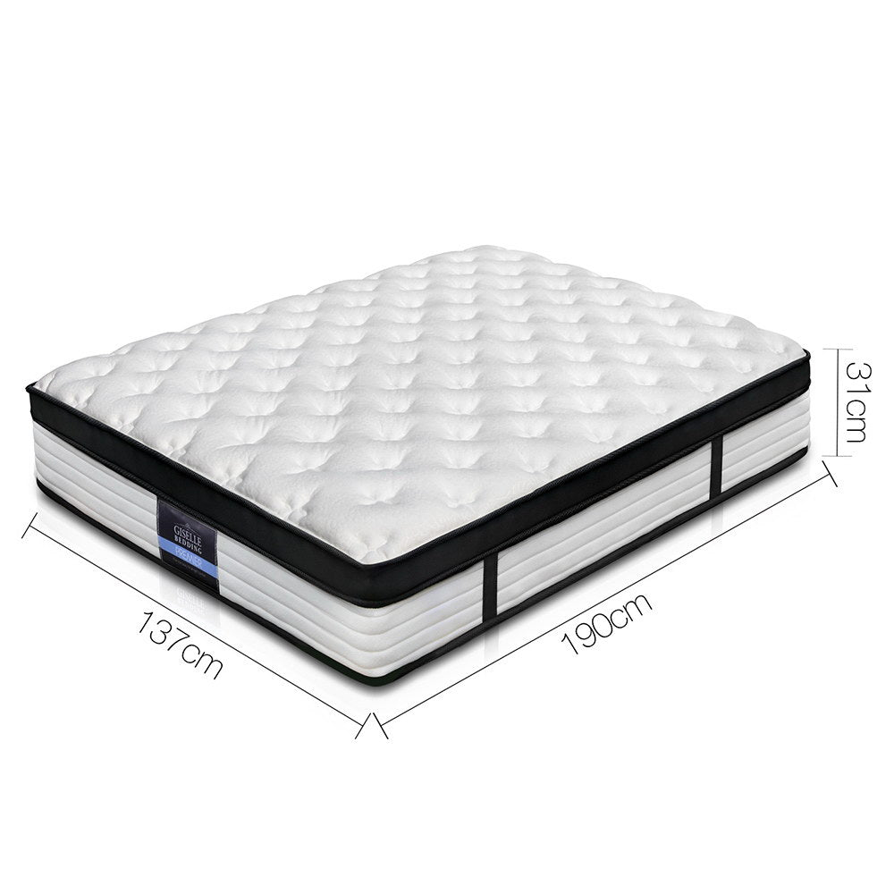 Panama 31cm Thick Euro Top Pocket Spring Mattress - Double