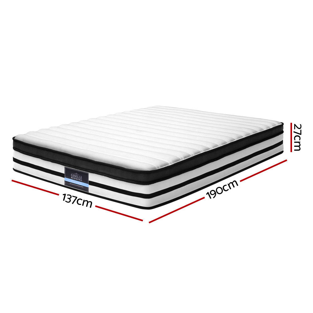 Bailey 27cm Thick Euro Top Pocket Spring Mattress - Double