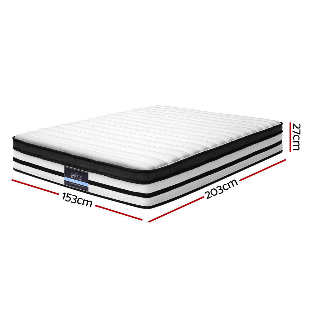 Bailey 27cm Thick Euro Top Pocket Spring Mattress - Queen
