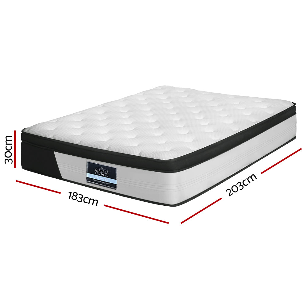 Nyla 30cm Euro Top Mattress Pocket Spring Medium Firm - King
