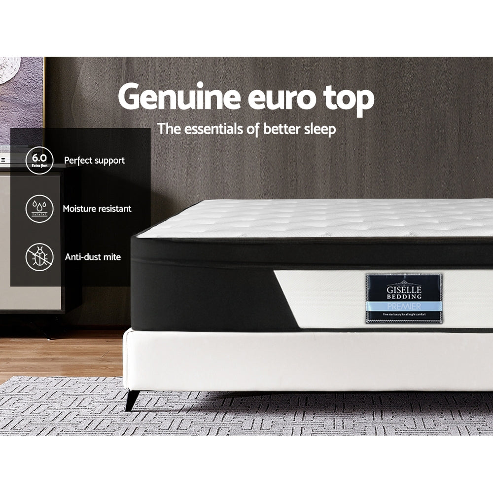 Nyla 30cm Euro Top Mattress Pocket Spring Medium Firm - King