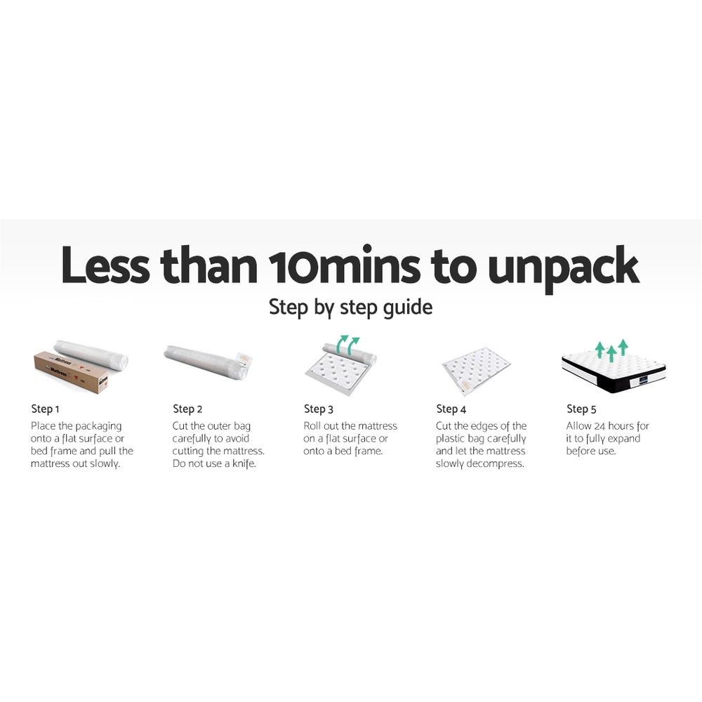 Nyla 30cm Euro Top Mattress Pocket Spring Medium Firm - King