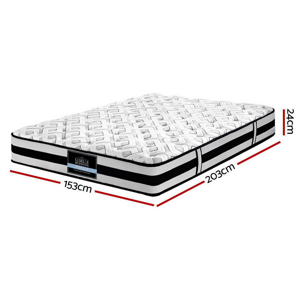 Kent 24cm Thick Tight Top Pocket Spring Mattress - Queen