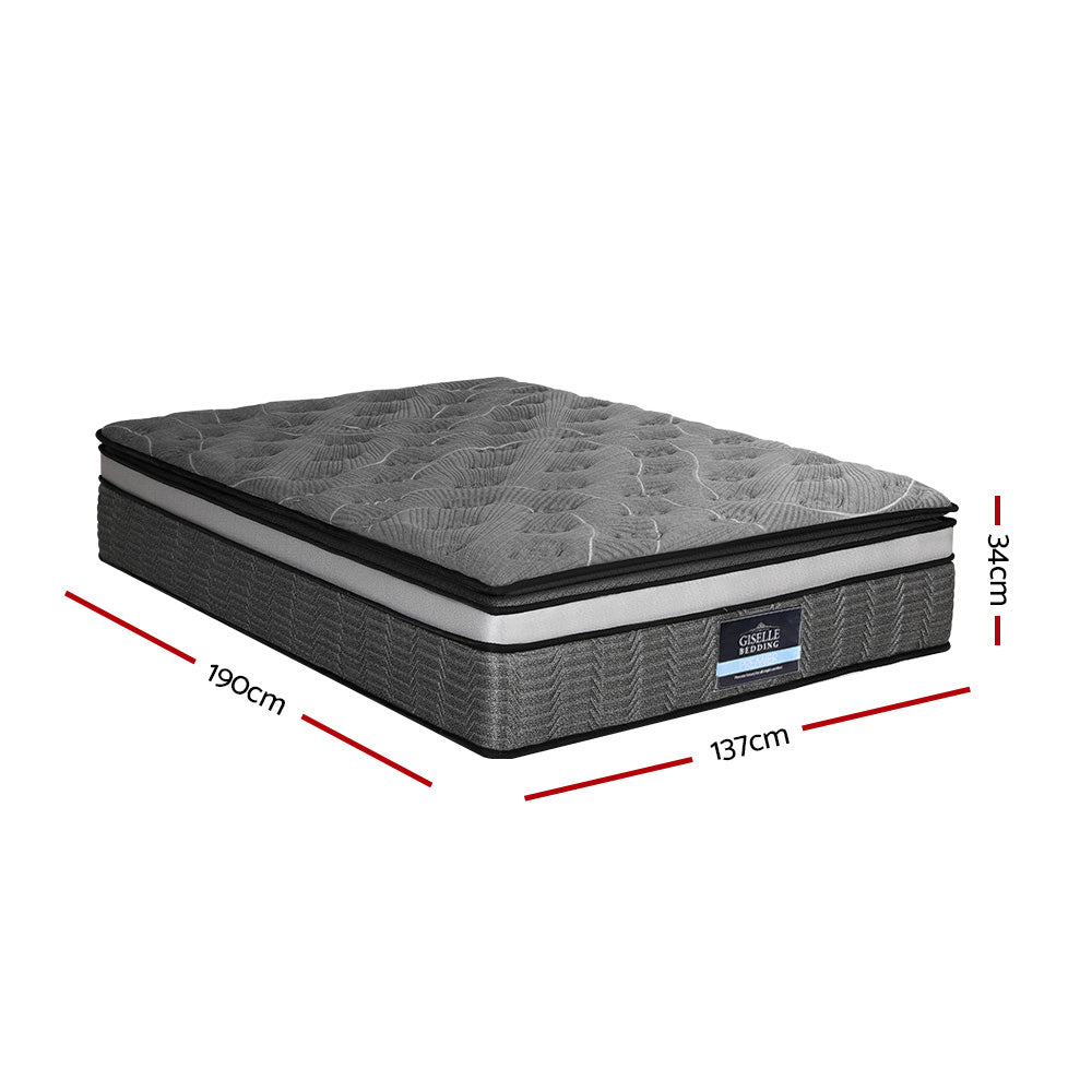 Homer 34cm Mattress Pocket Mini Spring 9-Zone Bed - Double