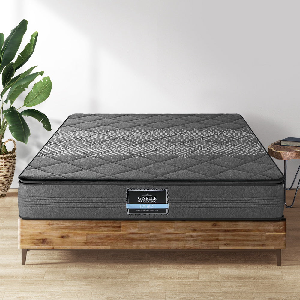 Eden 18cm Pillow Top Bonnell Spring Mattress Medium Firm Foam - King Single