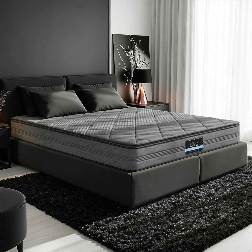 Eden 18cm Pillow Top Bonnell Spring Mattress Medium Firm Foam - Queen