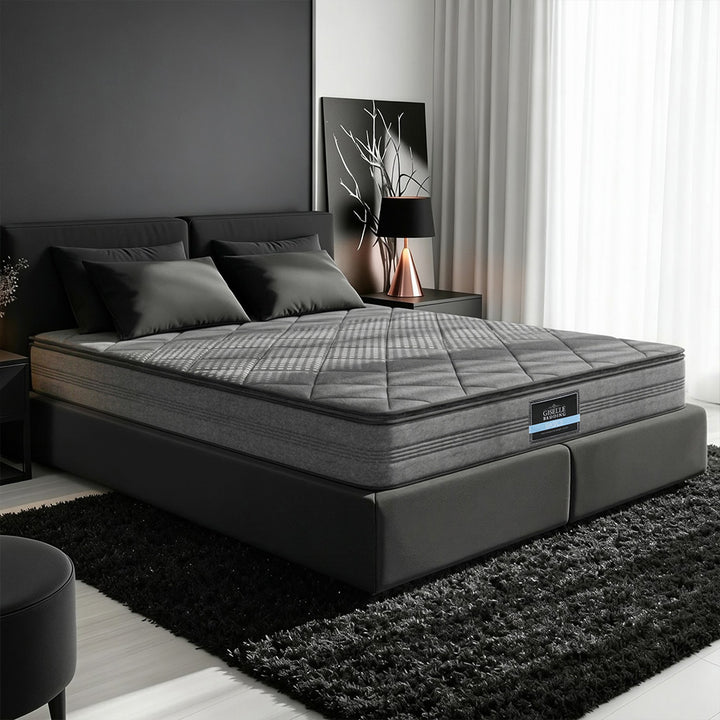 Eden 18cm Pillow Top Bonnell Spring Mattress Medium Firm Foam - Queen