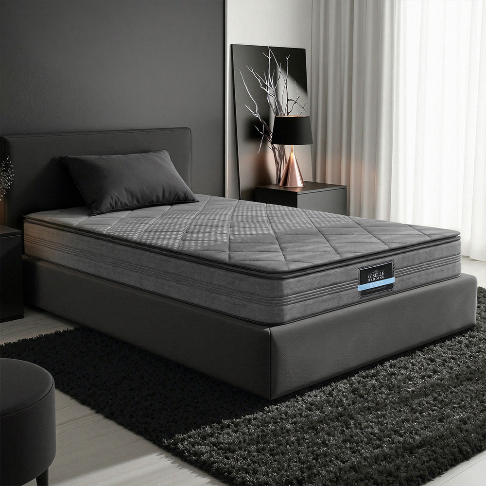 Eden 18cm Pillow Top Bonnell Spring Mattress Medium Firm Foam - Single