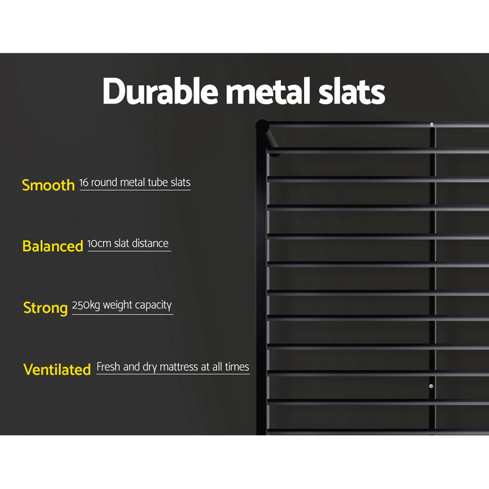 Comforstation Double Size Metal Bed Frame - Black