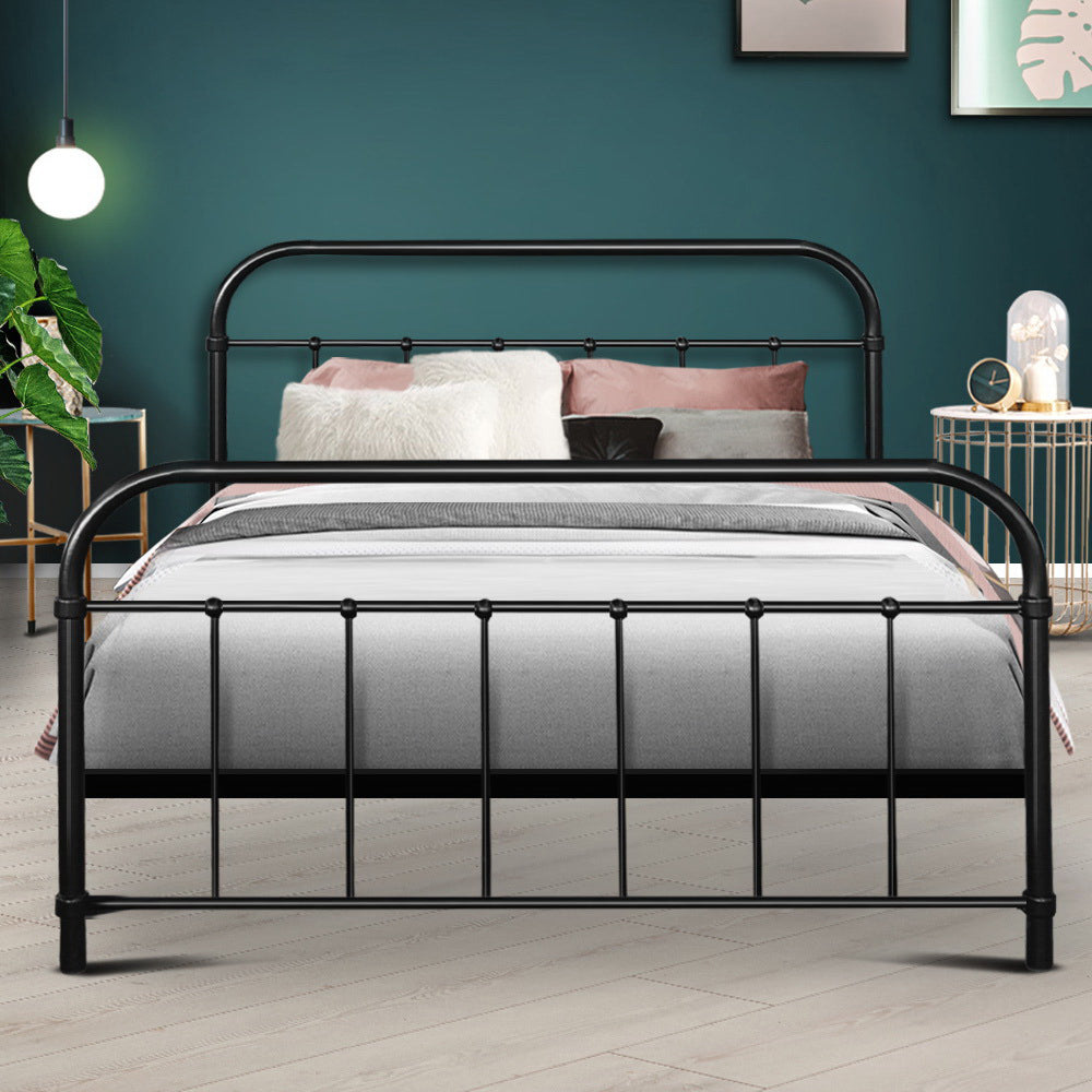 Comforstation Double Size Metal Bed Frame - Black