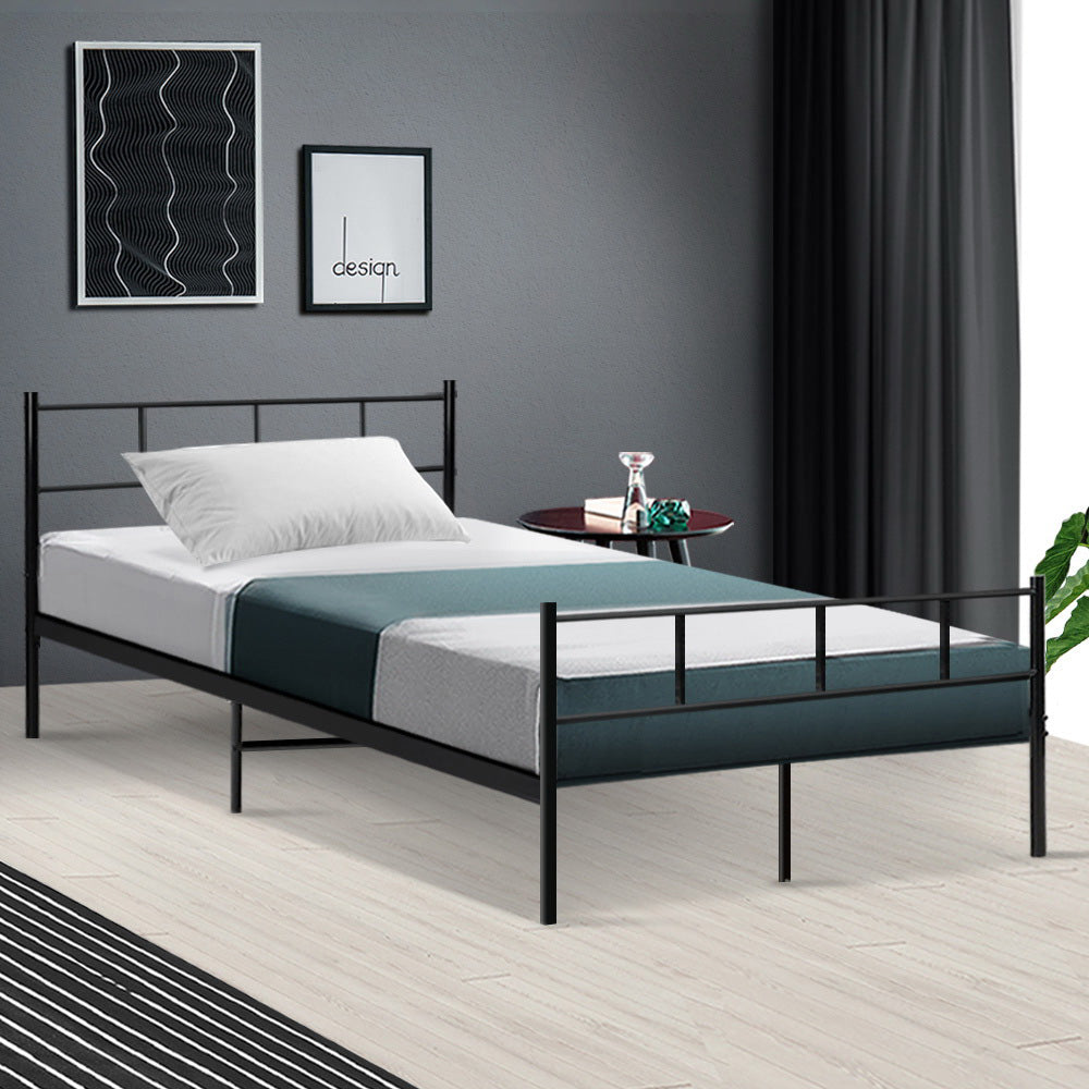 Comforstation Sol King Single Metal Bed Frame in Black