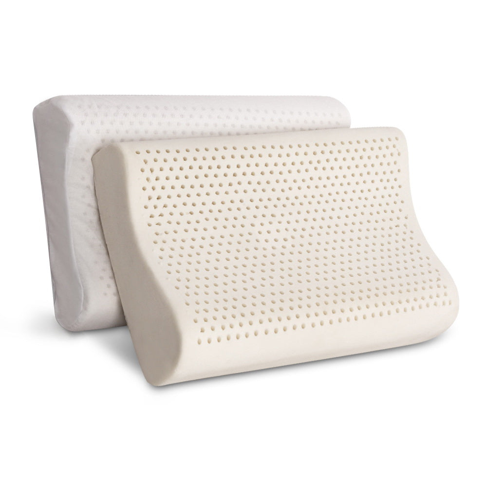 Set of 2 Natural Latex Pillow 2-Zone
