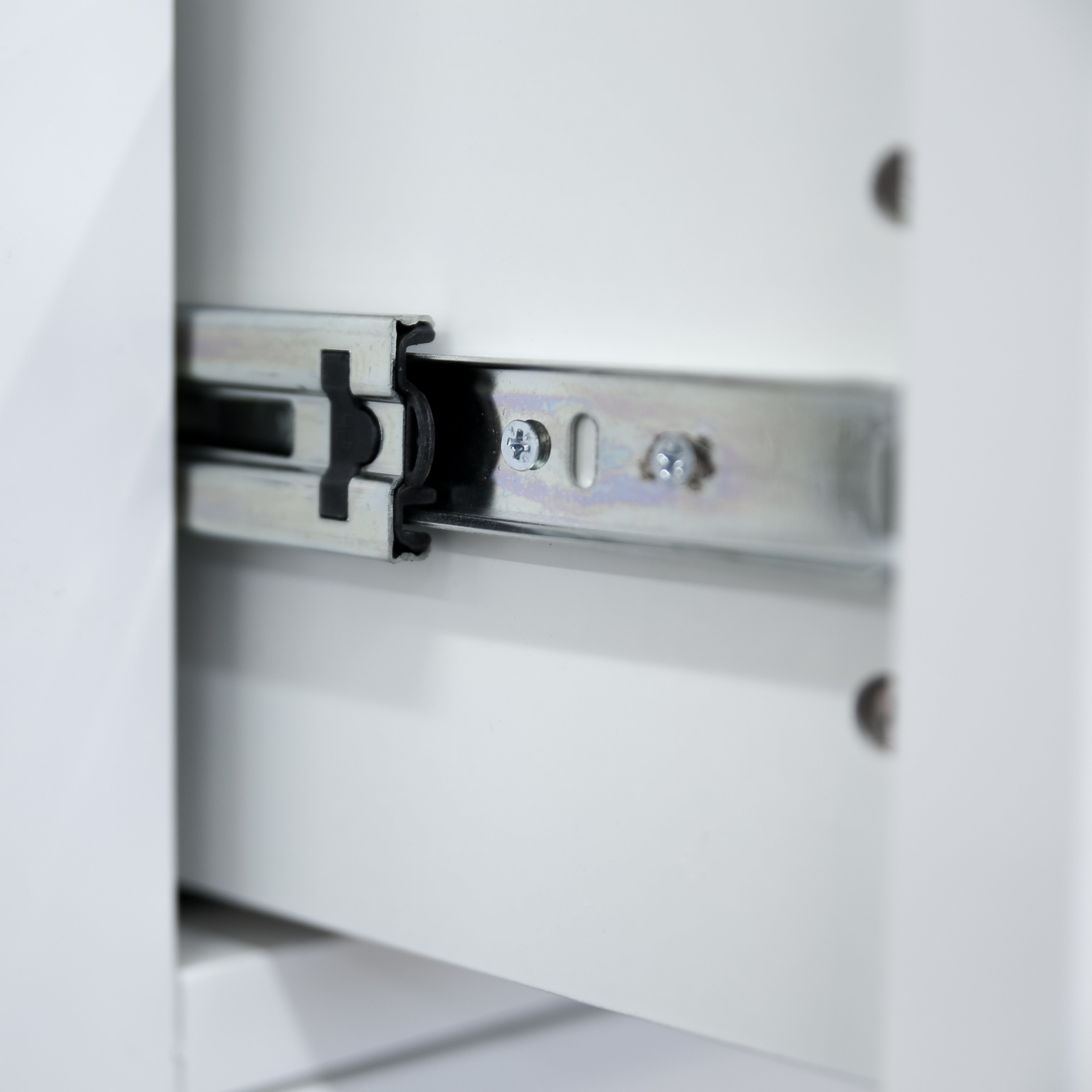 3 Drawers Bedside Table Set of 2pcs - Storage Cabinet Nightstand - White