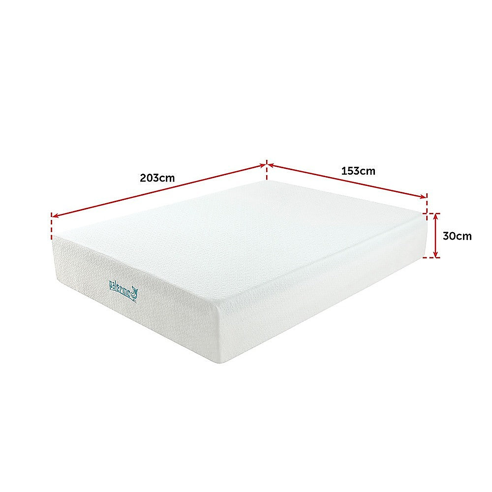 Kairos 30cm Mattress Memory Foam Green Tea Infused - Queen