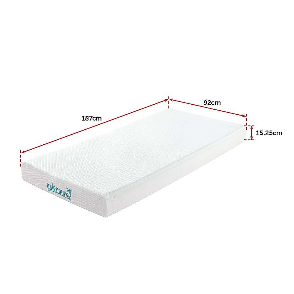 Kairos 30cm Mattress Memory Foam Green Tea Infused - Single