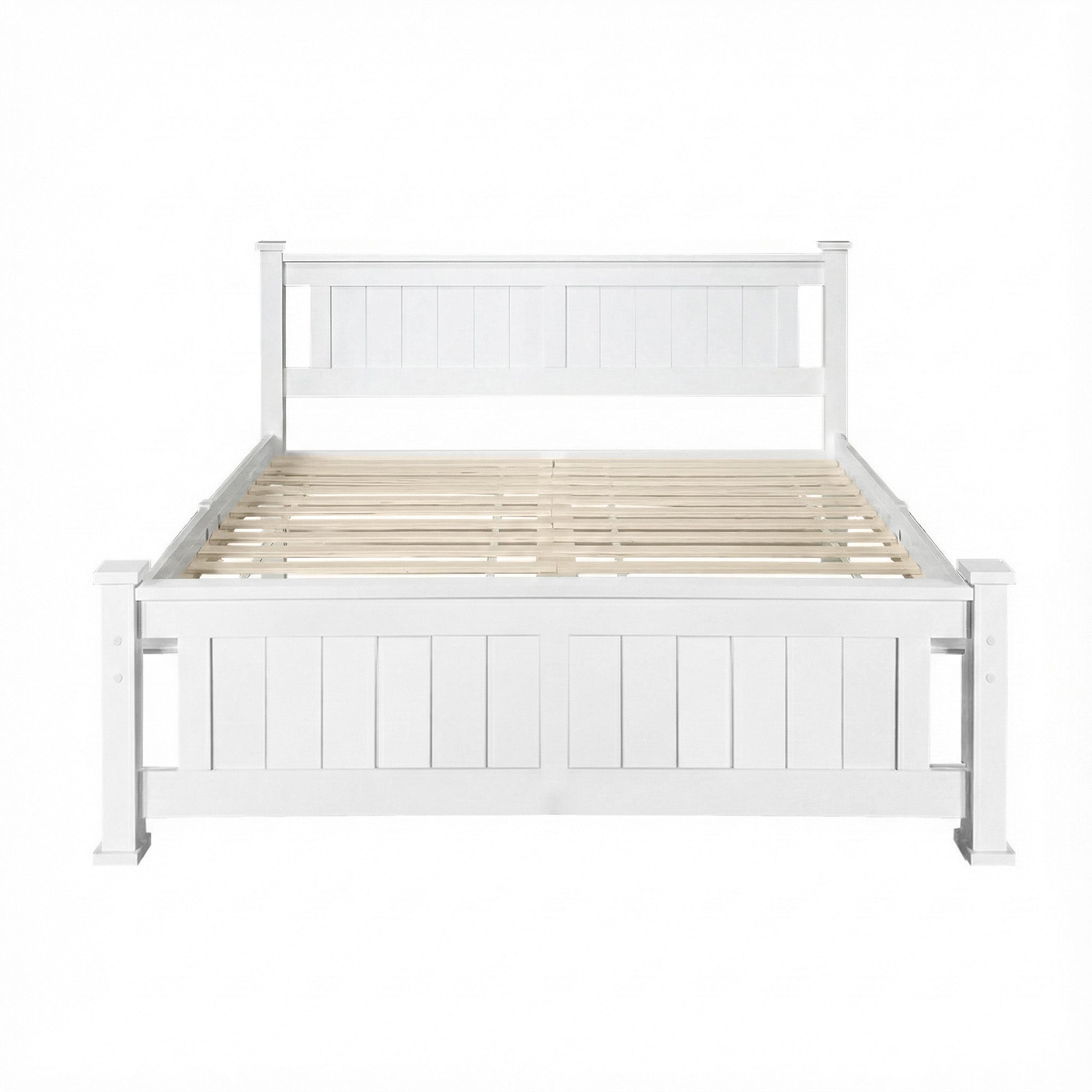 Comforstation Double Wooden Bed Frame in White