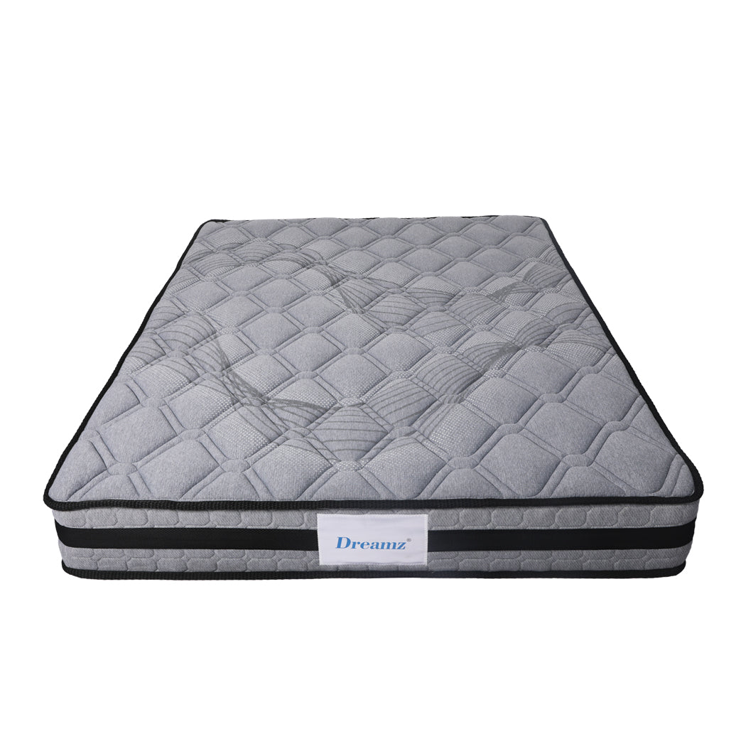 Charlotte 22cm Spring Foam Mattress Medium Firm Dark Grey - King