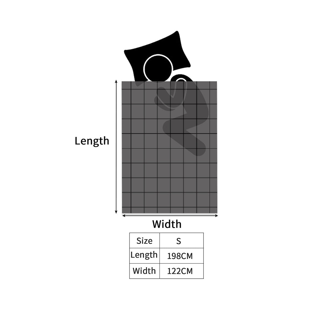 Whalen Weighted Soft Blanket Cover Quilt - Grey