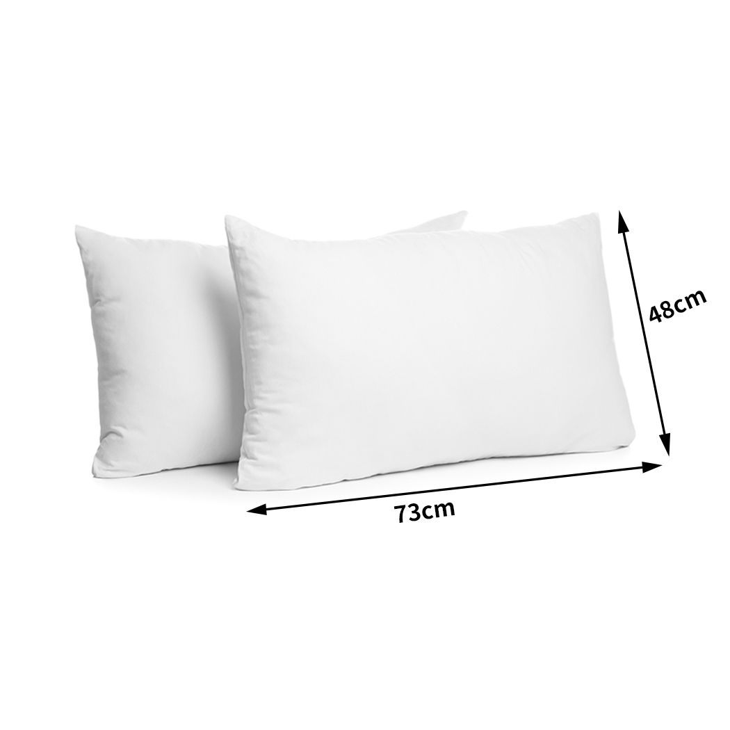 Set of 2 Pillows Inserts Cushion Soft Goose Feather