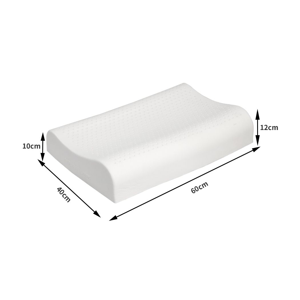 Set of 2 Natural Latex Pillow Removable B-Shape