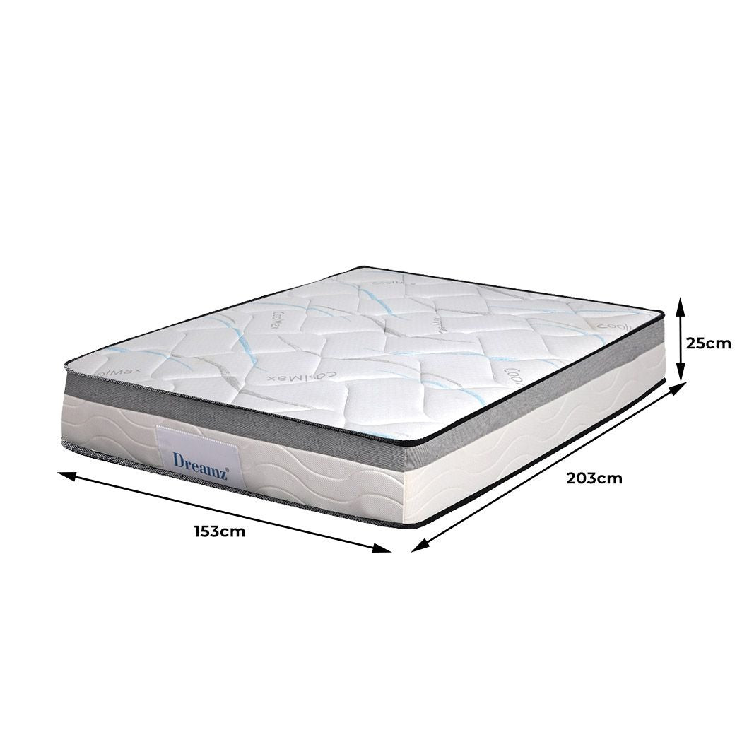 Verona 25cm Top Pocket Spring Medium Firm Premium Foam Mattress - Queen